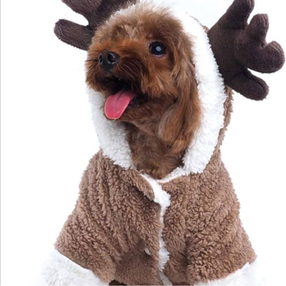 $5 w/ bundle Cozy Brown Reindeer Dog Costume NWOT